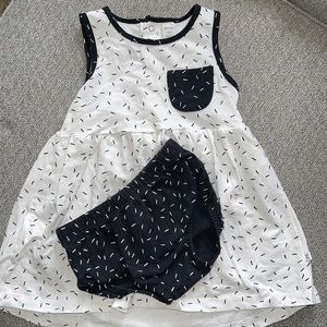 Petit Lem baby dress and diaper cover
